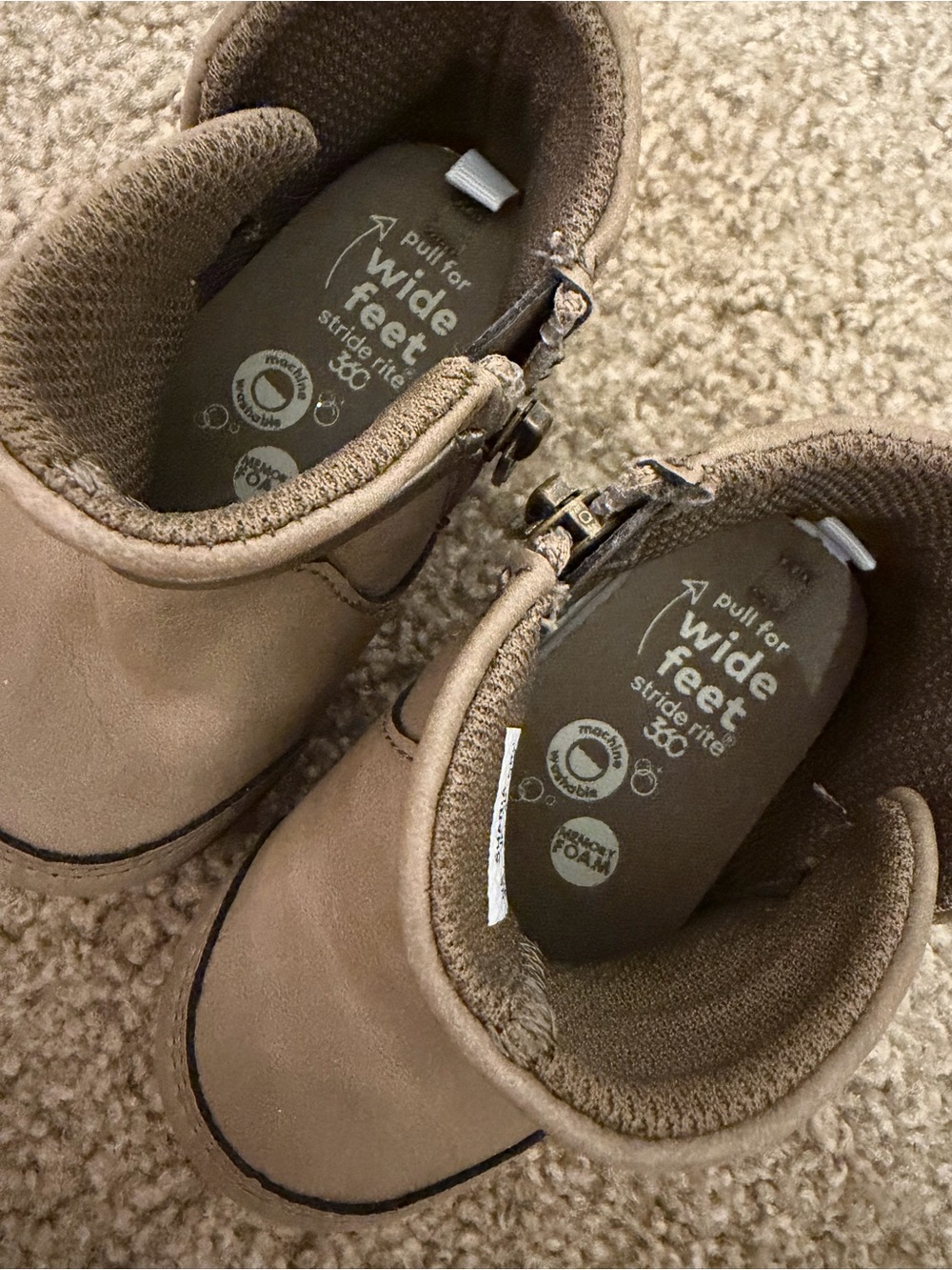 Stride Rite Kids Brown Ankle Boots with Decorative Strap - Picture 2 of 2